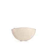 Bone Small | Half circle shaped leather zip pouch