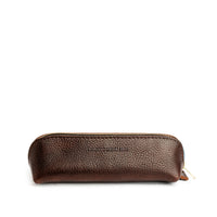 Coldbrew | Leather pouch with curved seams and top zipper