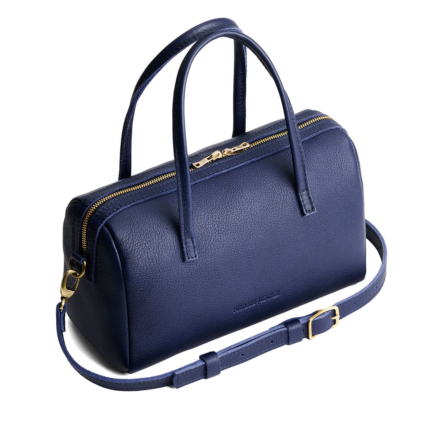 Cobalt*Oversized | Mini duffle shaped handbag with crossbody strap