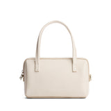 Pebbled Bone Small | Mini duffle shaped handbag with crossbody strap