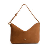 Jackson Large | Medium sized slouchy leather shoulder bag with zipper opening and three metal tree emblems