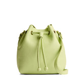 Shadow Lime Small | Slouchy crossbody bag with leather drawstring closure