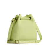 Shadow Lime Small | Slouchy crossbody bag with leather drawstring closure