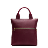 Cabernet Small | Convertible tote clutch crossbody with a front zipper pocket and top carry handles