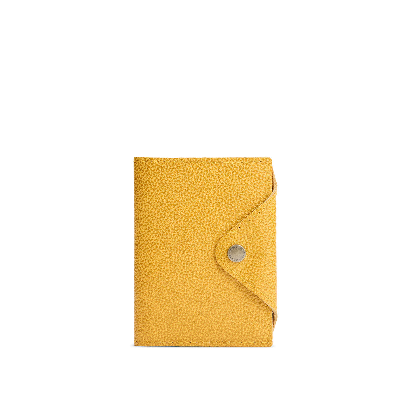 Sunshine*Small | Leather journal cover with button snap cover closed
