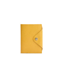 Sunshine*Small | Leather journal cover with button snap cover closed