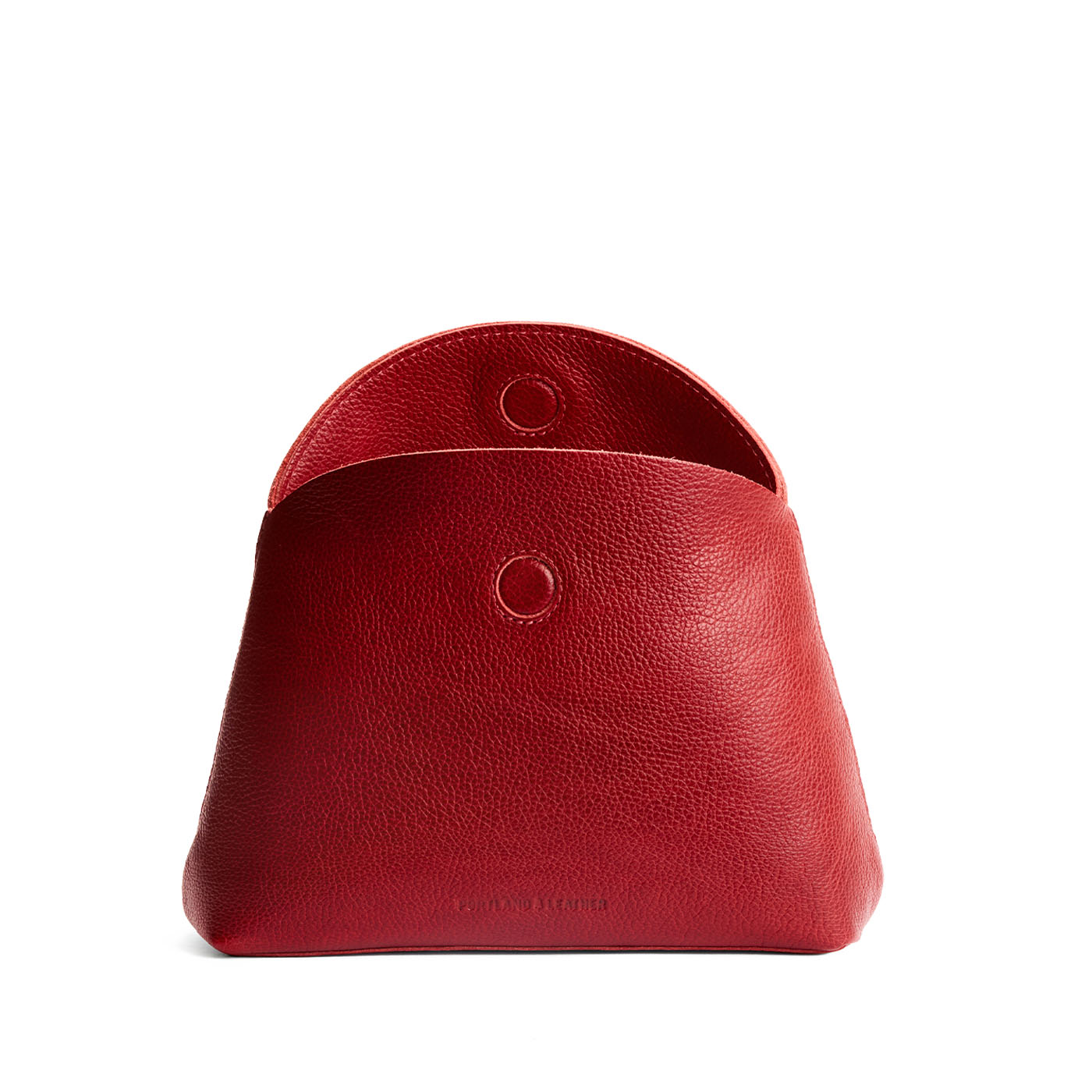 Chili Red | Leather pouch with a folded magnetic closure
