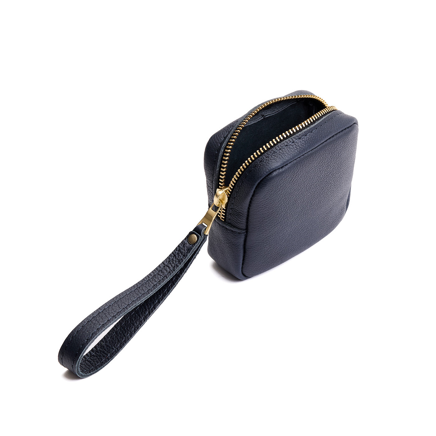 Night Owl | Square shaped small zip pouch with wristlet