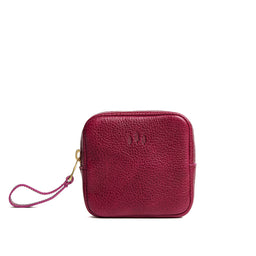 Orchid | Square shaped small zip pouch with wristlet