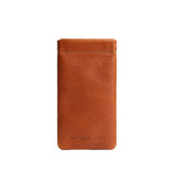 Sienna | Leather glasses case with hidden metal spring closure