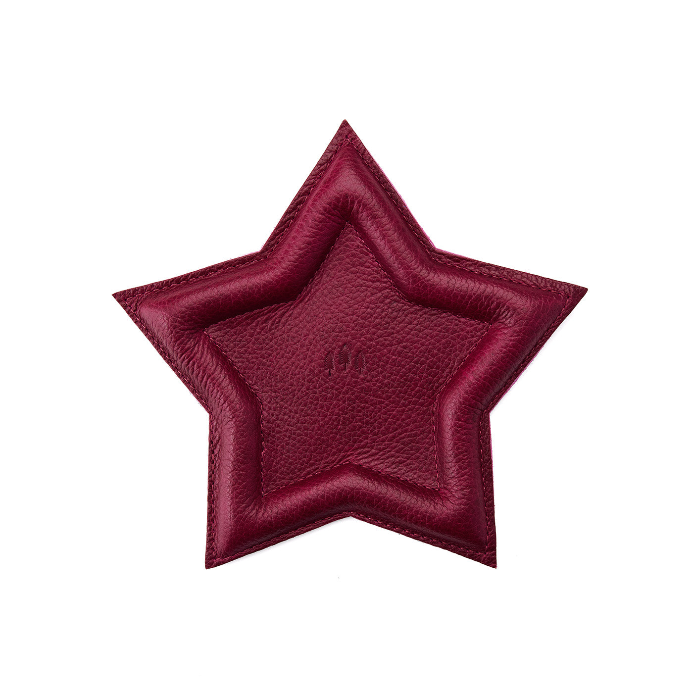 Orchid | Star shaped leather tray with stuffed edges 
