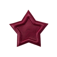 Orchid | Star shaped leather tray with stuffed edges 
