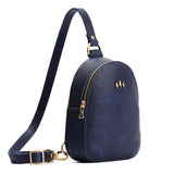 Cobalt | Small sling bag with zipper closure and adjustable strap