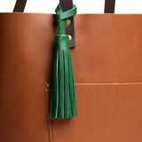 Bacalar Large | Fringed leather tassel with leather loop