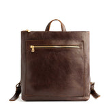 All Color: Coldbrew Large | Square slim leather tote backpack