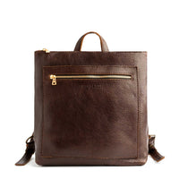 All Color: Coldbrew*Large | Square slim leather tote backpack