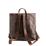 All Color: Coldbrew Large | Square slim leather tote backpack