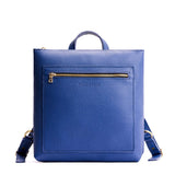 Molino Blue Classic | Square slim leather tote backpack