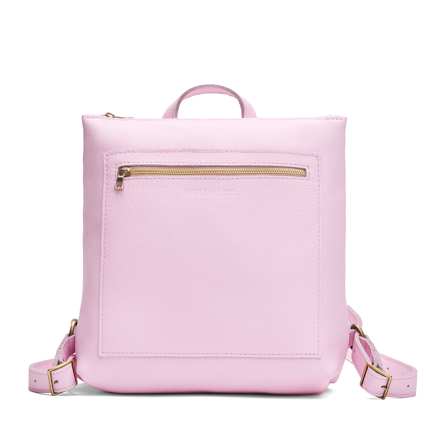 Pinkaboo*Classic | Square slim leather tote backpack