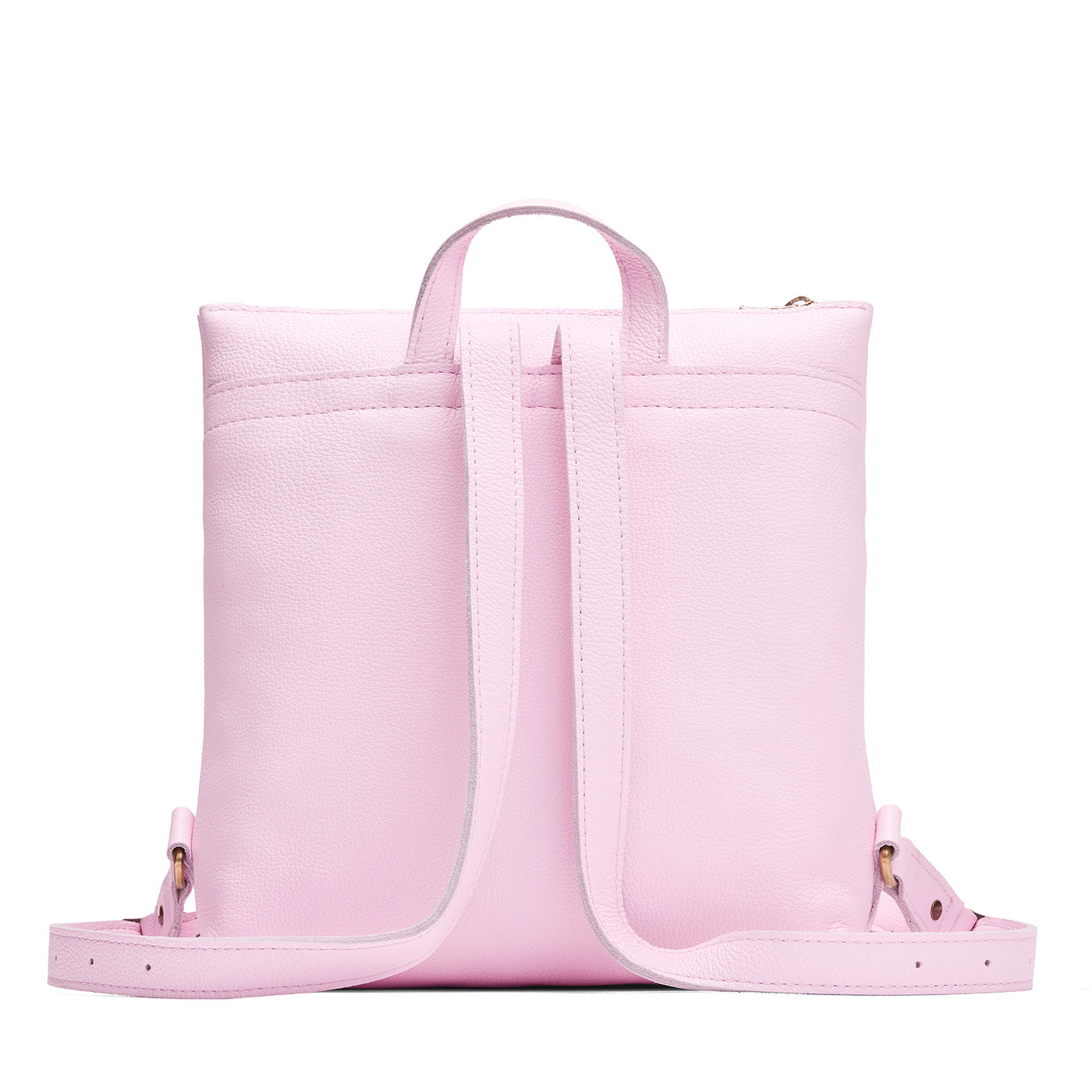 Pinkaboo*Classic | Square slim leather tote backpack