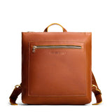 Sienna Classic | Square slim leather tote backpack