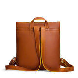 Sienna Classic | Square slim leather tote backpack