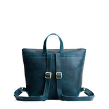 Lagoon Small | Small square slim leather tote backpack