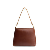 Asheville Classic | Triangular shoulder bag with antiqued brass finished hardware
