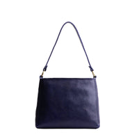 Cobalt*Classic | Triangular shoulder bag with antiqued brass finished hardware