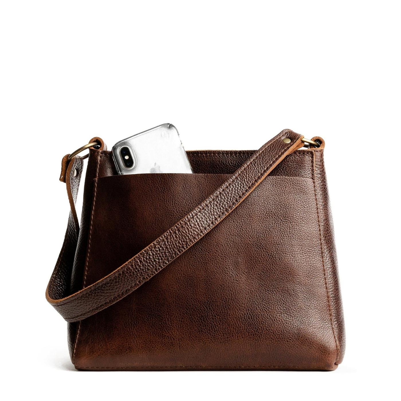 Coldbrew*Classic | Triangular shoulder bag with antiqued brass finished hardware