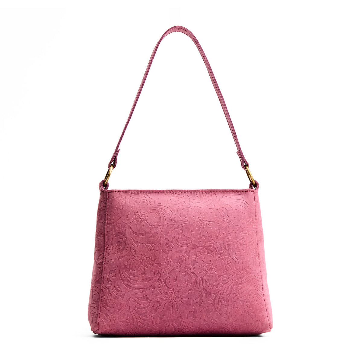 Hollyhock | Triangular shoulder bag with antiqued brass finished 
