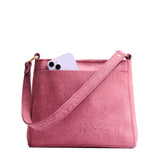 Hollyhock | Triangular shoulder bag with antiqued brass finished 