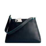 Boreal Large | Large triangular shoulder bag with antiqued brass finished hardware