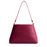 Orchid Large | Large triangular shoulder bag with antiqued brass finished hardware