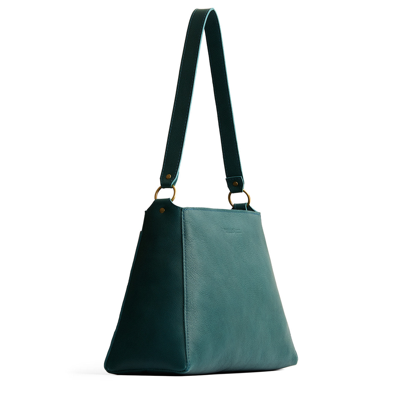 Sea Glass*Large | Large triangular shoulder bag with antiqued brass finished hardware
