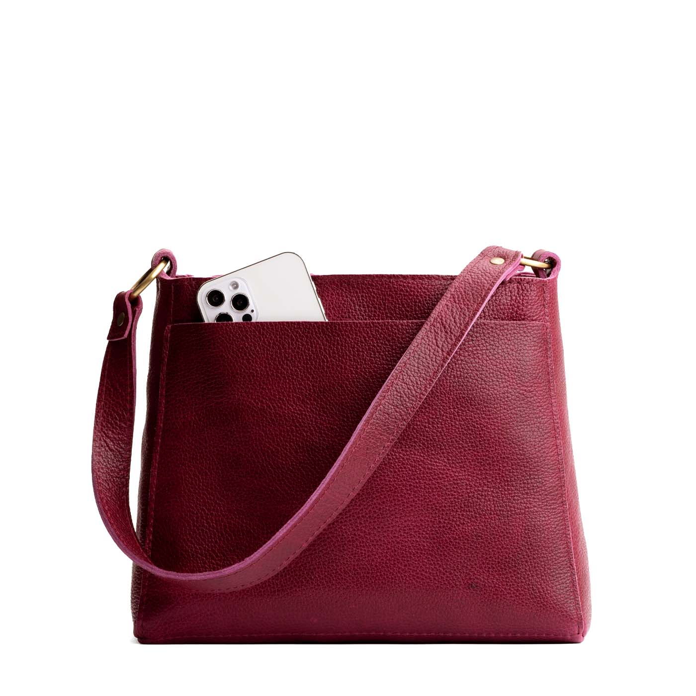 Orchid*Classic | Triangular shoulder bag with antiqued brass finished hardware