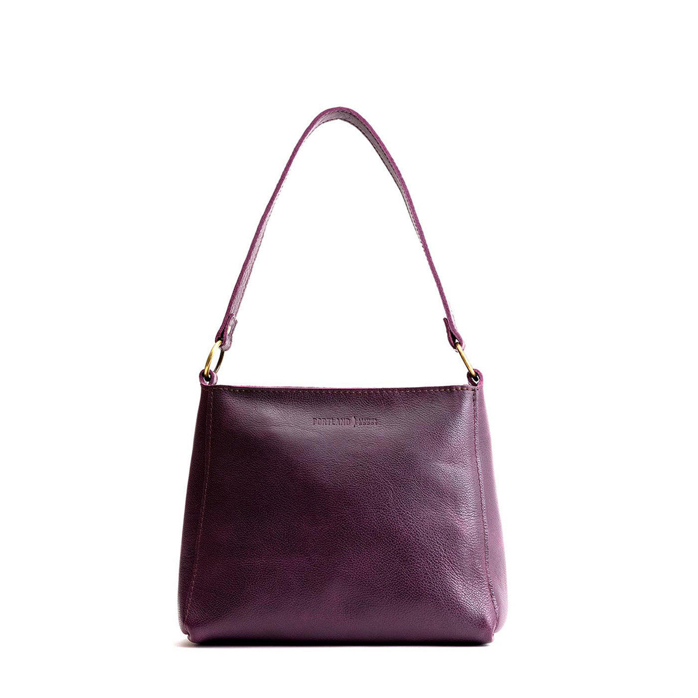 Plum*Classic | Triangular shoulder bag with antiqued brass finished hardware