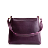 Plum Classic | Triangular shoulder bag with antiqued brass finished hardware