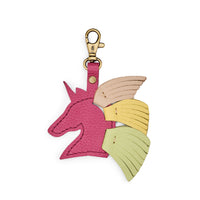 Wild Rose | Playful unicorn head keychain with a fringe mane