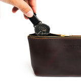 Grizzly | Leather utility bag pouch with top zipper