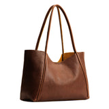 Asheville Large | Wide tote with leather straps and snap closure