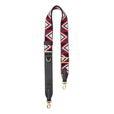Shadow Flame | Adjustable fabric and leather strap with zig zag pattern