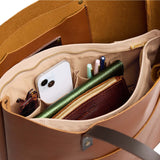 ANY Zipper Large | Large Canvas Organizer inside a Leather Tote Bag