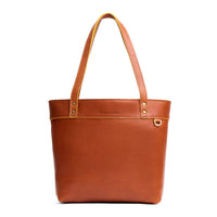 Sienna*Medium*Zipper | Leather tote bag with riveted straps and exterior key loop