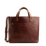 Cognac Zipper | Midsize crossbody tote with handles and a pocket