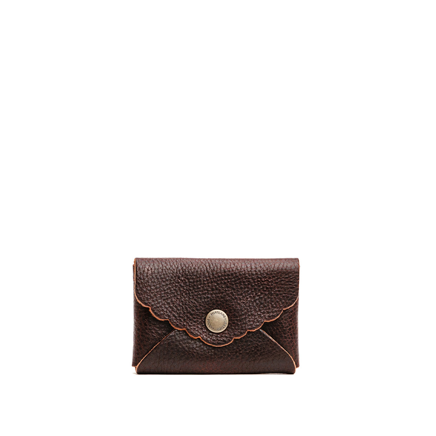 Coldbrew | Small leather wallet with scalloped edge
