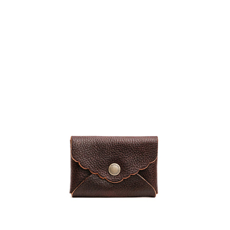 Coldbrew | Small leather wallet with scalloped edge