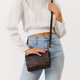 Grizzly Mini | Small Leather Crossbody Bag with Magnetic Messenger Bag Closure