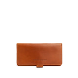 Honey | Back of leather wallet closed